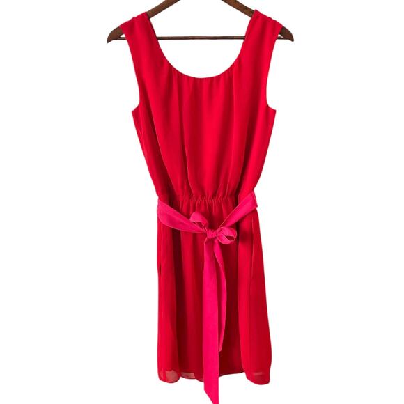 Express Red Sleeveless A-Line Mini Dress, Women's S, Formal Romantic Holiday - Picture 2 of 8